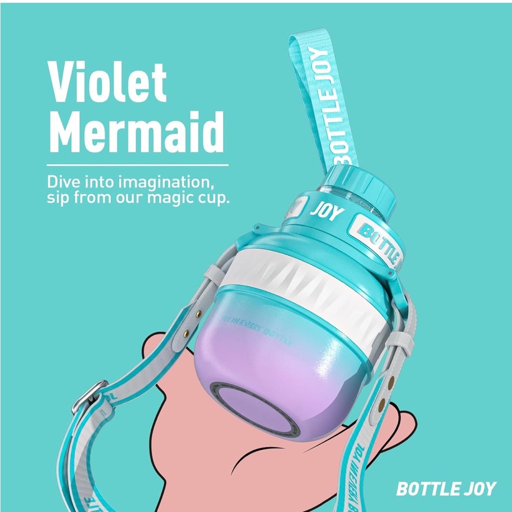 JoyLab Turquoise and Purple Water Bottle - Picture 6 of 7
